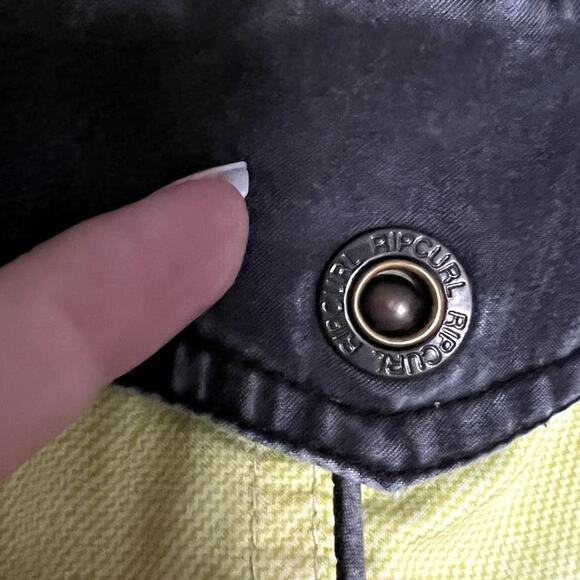 Rip Curl Mens yellow black white Draw String Waistband Swim Trunks size 38 XL - Picture 6 of 7